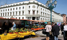 Market with flowers