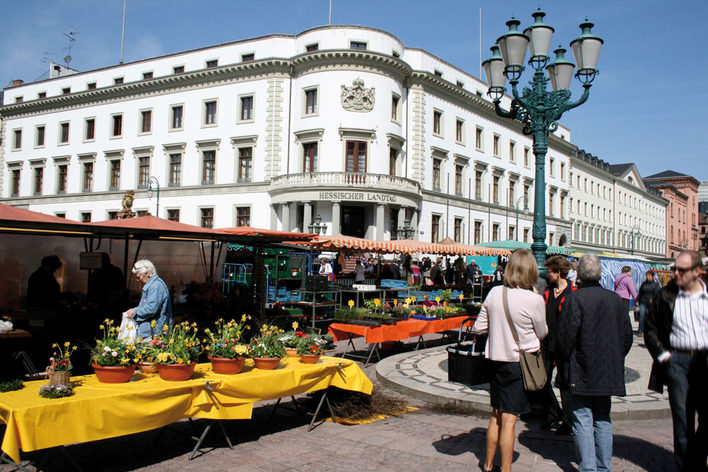 Market with flowers