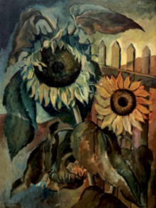 Otto Rochus Seibertz - Sonnenblumen im Garten, 1948