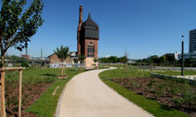 Freizeit- und Kulturpark mit Blick auf den ehemaligen Wasserturm