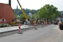 Hochwasserschutz Sonnenberg (Bauabschnitt 2, Juni 2014), die Erneuerung der Louis-Buchelt-Straße wird auf der östlichen Seite fortgeführt.