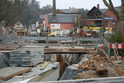 Hochwasserschutz Sonnenberg (Bauabschnitt 2, November 2014), Beginn der Arbeiten zur Offenlegung des Rambachs am Hofgartenplatz.