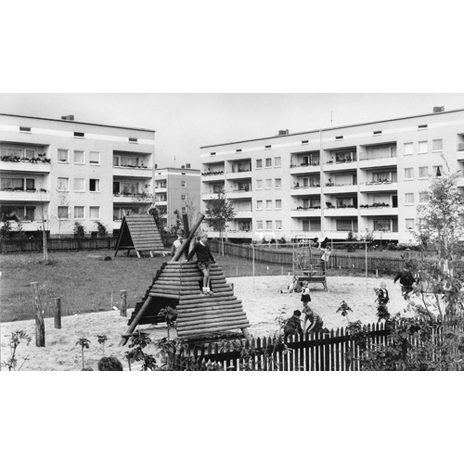 Wiesbaden-Schierstein, GENO-Siedlung. Juli 1969.