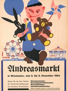 Plakat für den Andreasmarkt, 1954