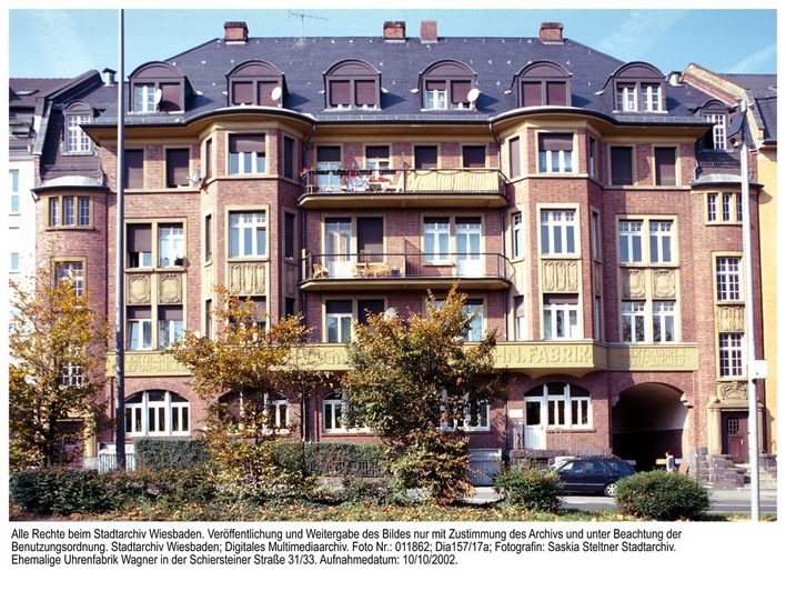 Ehemaliges Gebäude der Uhrenfabrik Wagner in Schiersteiner Straße 31-33, 2