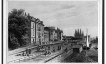 Flöße vor Schloss Biebrich, um 1875