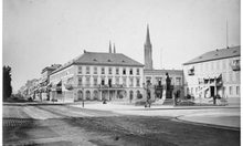 Hotel Vier Jahreszeiten und Theaterplatz, um 1895