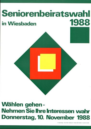 Plakat für die Seniorenbeiratswahl 1988
