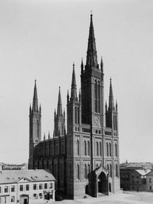 Die Marktkirche um 1880