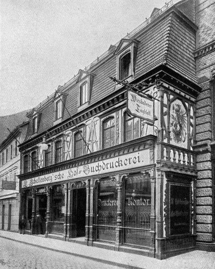 Schellenberg’sche Hofbuchdruckerei, um 1900