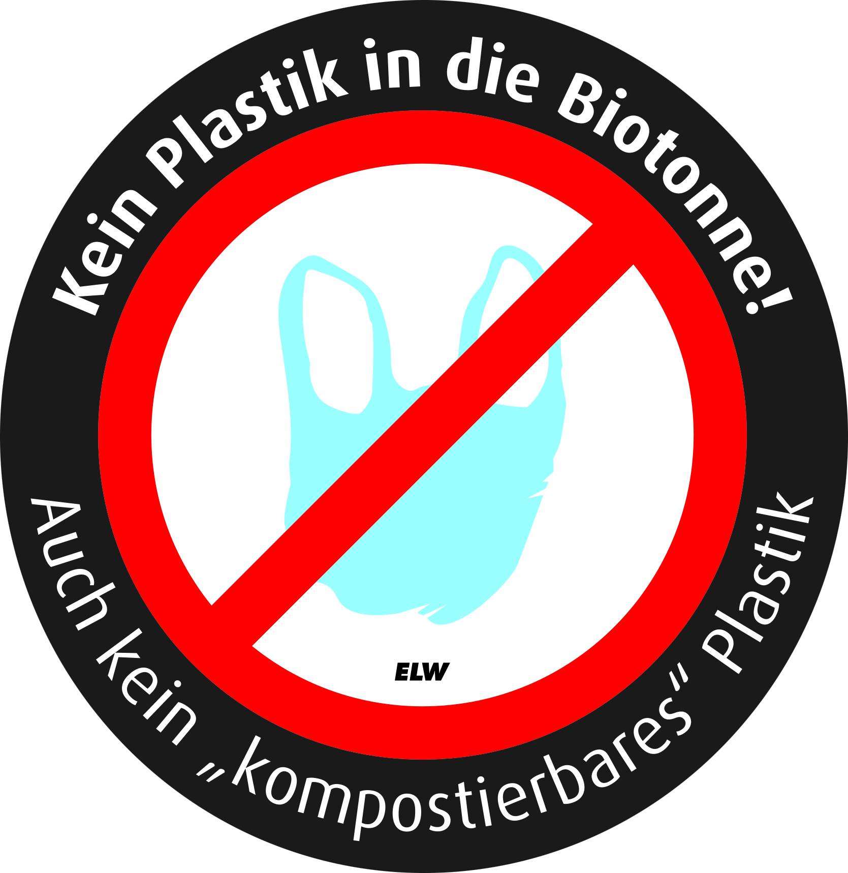 Kein Plastik in die Biotonne