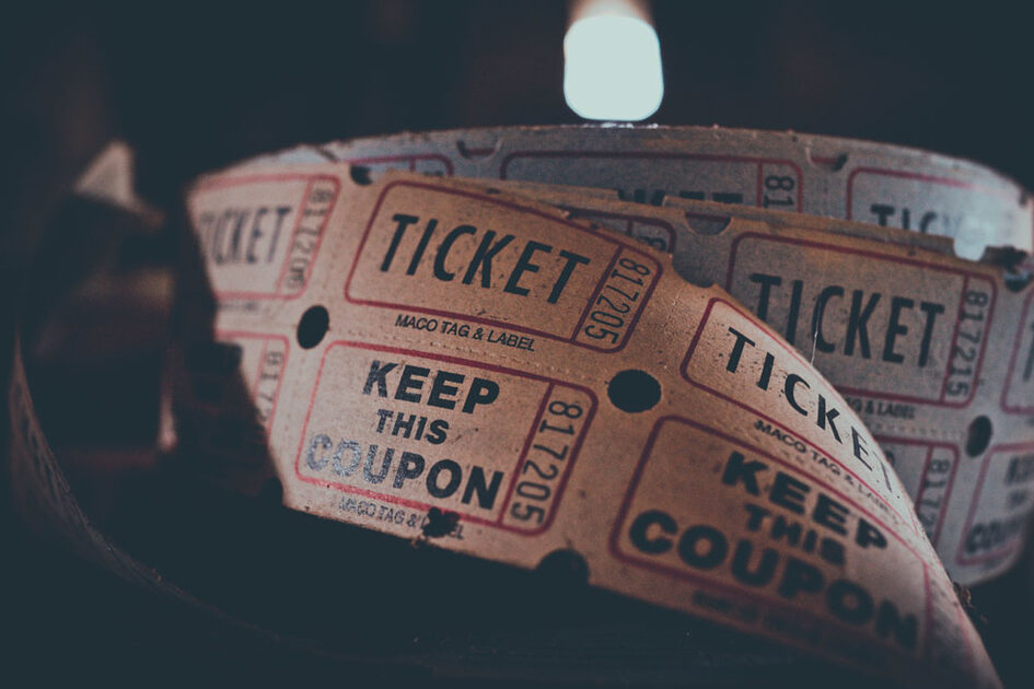 Historic movie tickets.