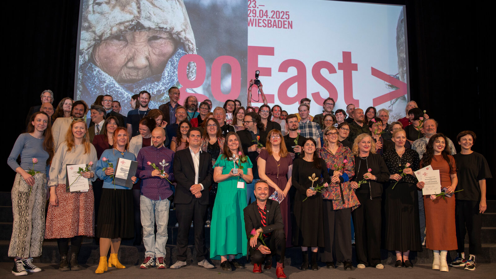 As part of the award ceremony, all those involved in goEast will be on stage for a joint picture