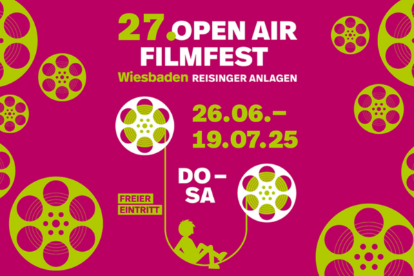 Poster with film reels