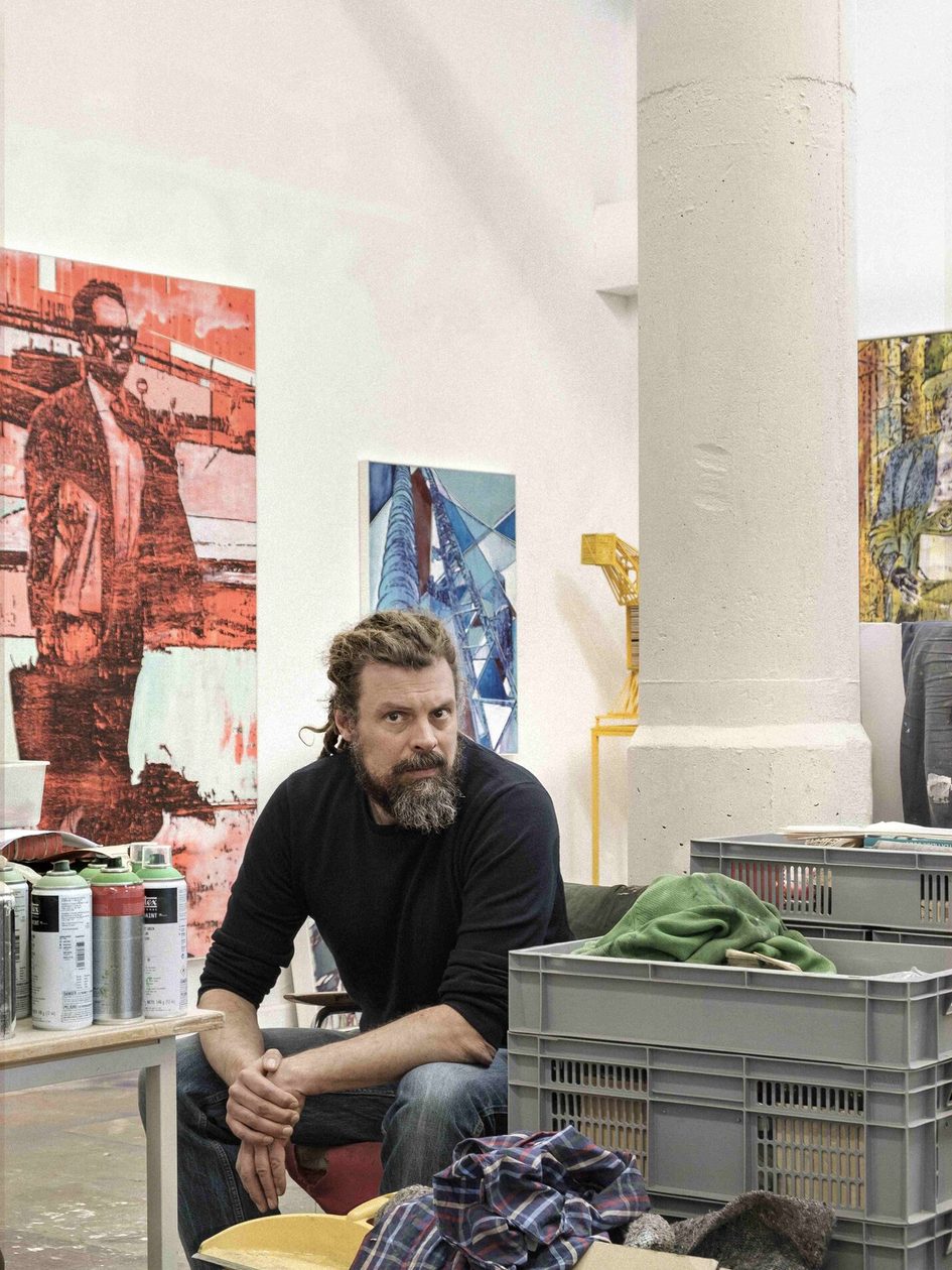 Künstler Jan Muche im Atelier
