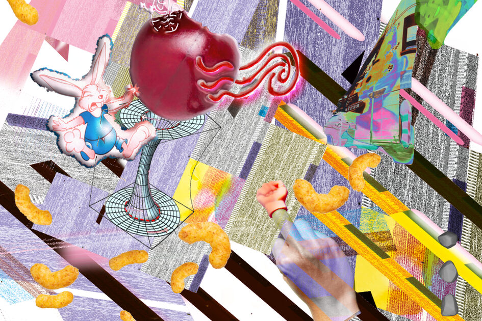 Pop up art mit Kirsche