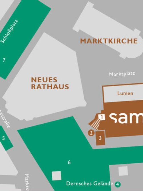 Drawn map from a bird's eye view