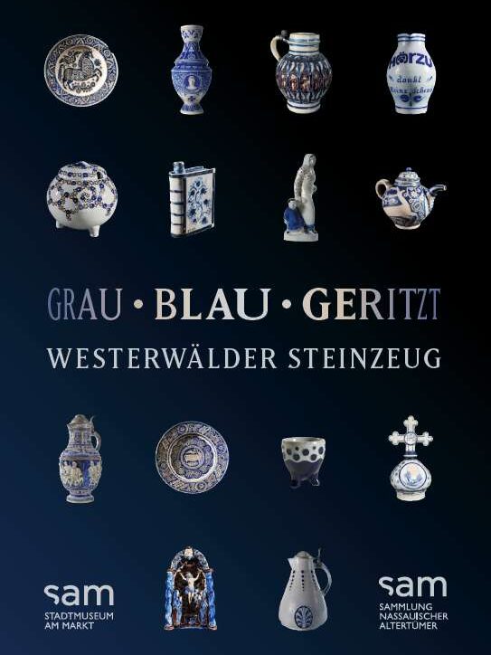 Buchvorderseite der Begleitbroschüre mit Titel und keramischen Objekten