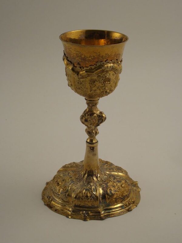 Golden communion chalice