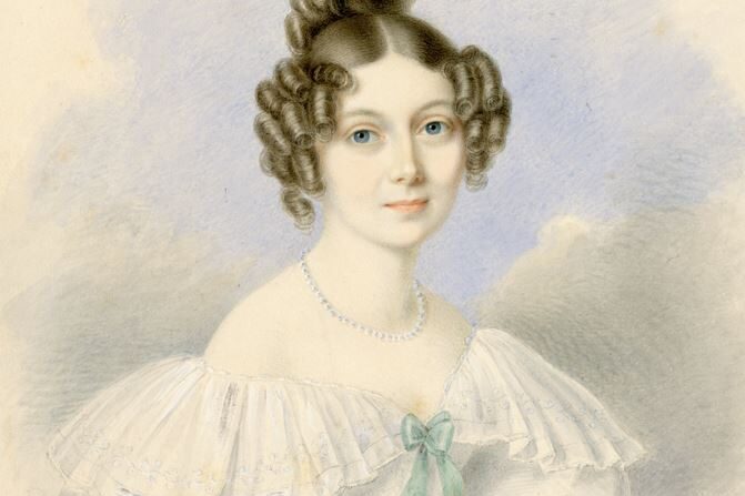 Halbporträt einer Frau aus der Mitte des 19. Jahrhunderst