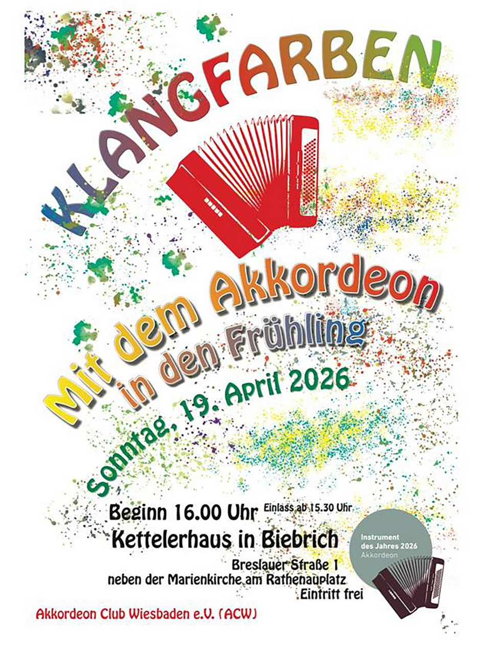Poster excerpt with the title "Klangfarben".