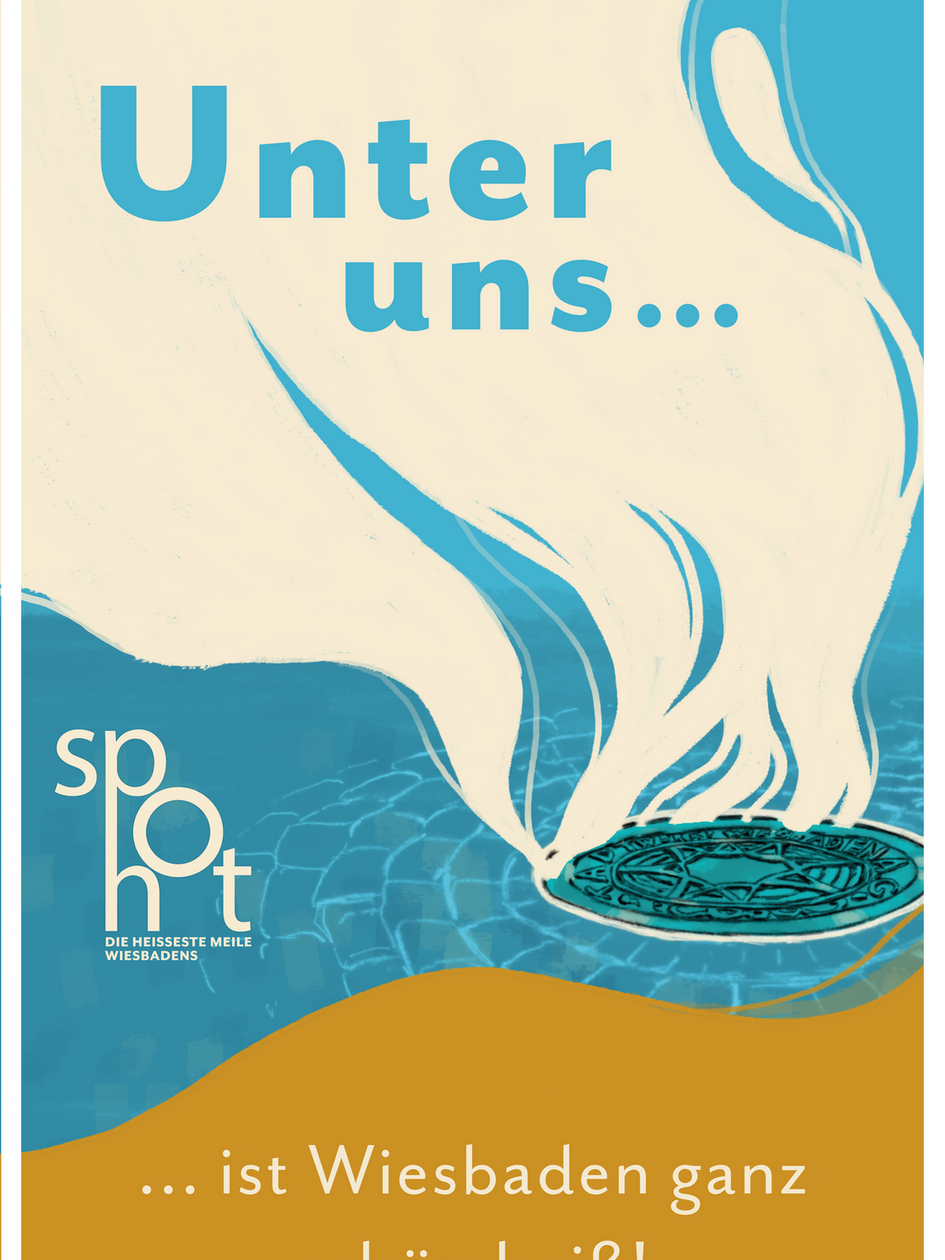 Plakat mit heißen Quellen