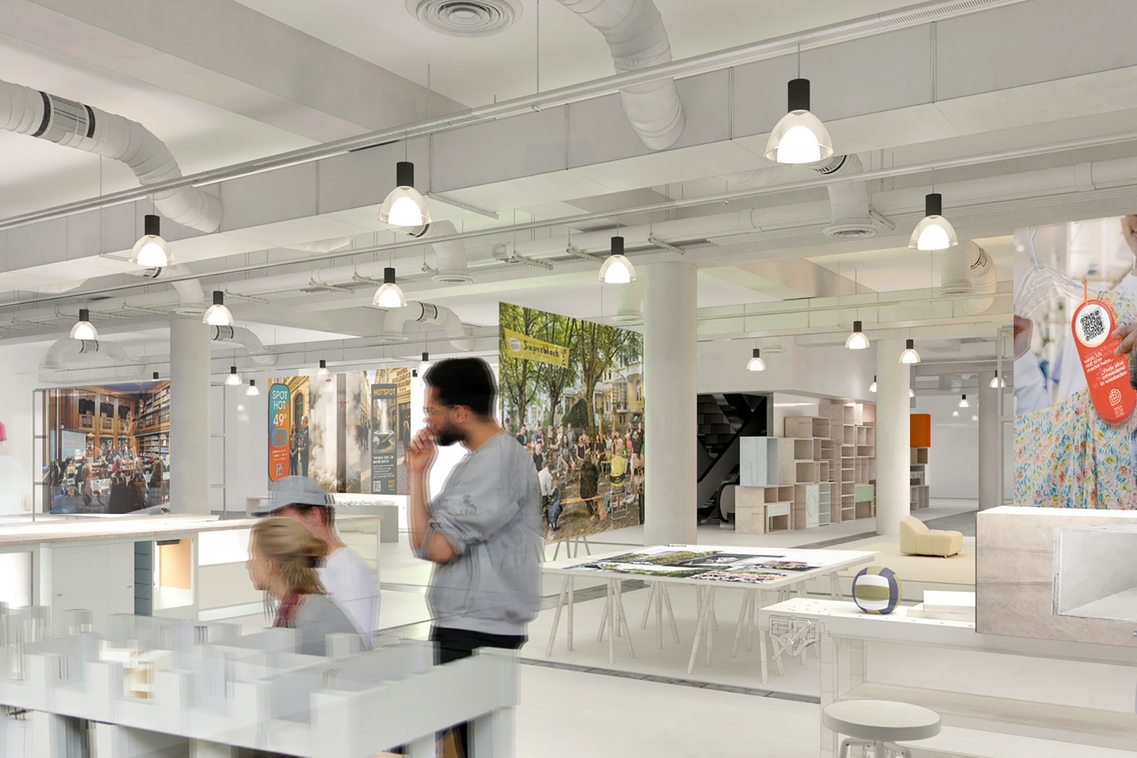 Вътрешен изглед на работната стая с предмети на изкуството.