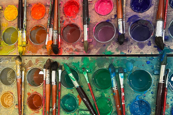 bunte Farbpallette