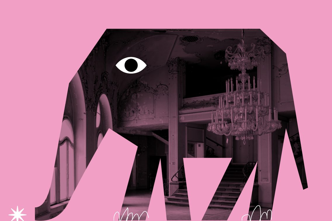 Elefant mit Walhalla-Motiven