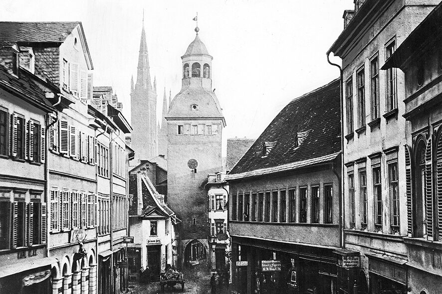 Aufnahme des Uhrturms um 1850