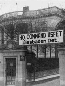 Das "Weiße Haus" in Wiesbaden - Sitz der amerikanischen Militärregierung