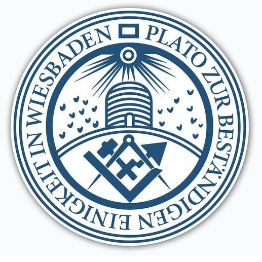 Logo der Freimaurerloge Plato zur beständigen Einigkeit in Wiesbaden