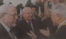 Hildebrand Diehl mit Michail Gorbatschow und Lothar de Maizière