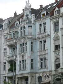 Ansicht Häuserfassaden am Gutenbergplatz