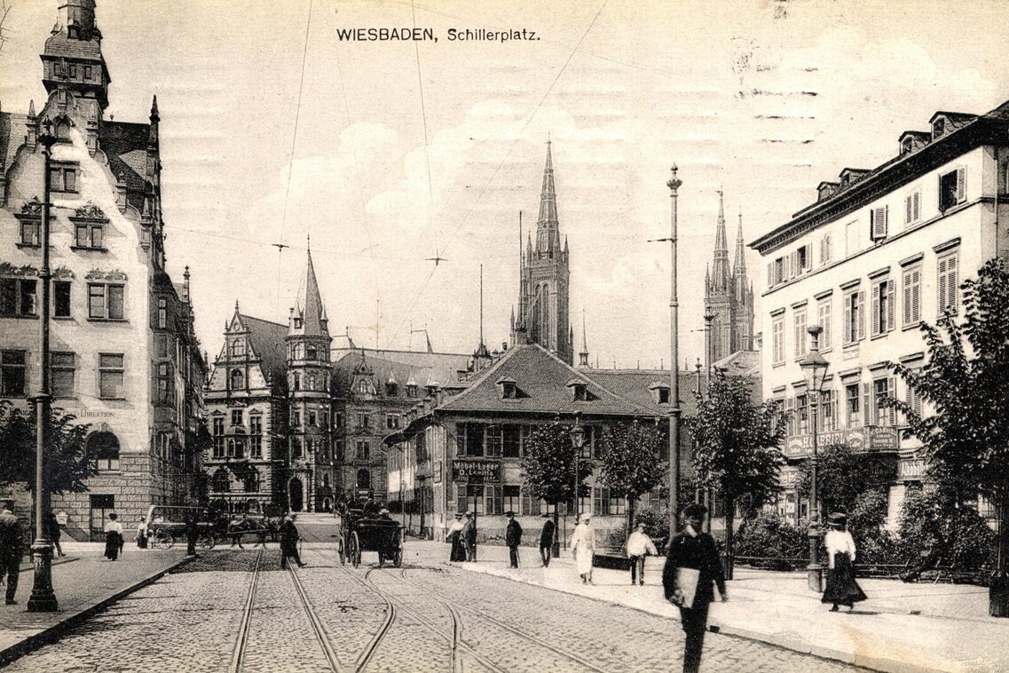 Schillerplatz hacia 1900
