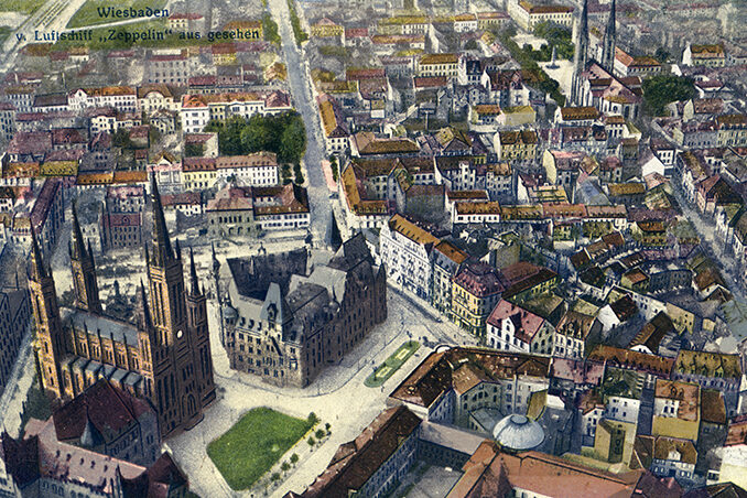 View of Schlossplatz from above