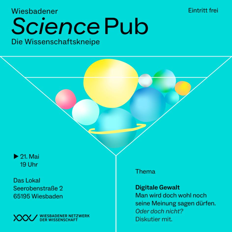Science Pub - İllüstrasyon kokteyl bardağı