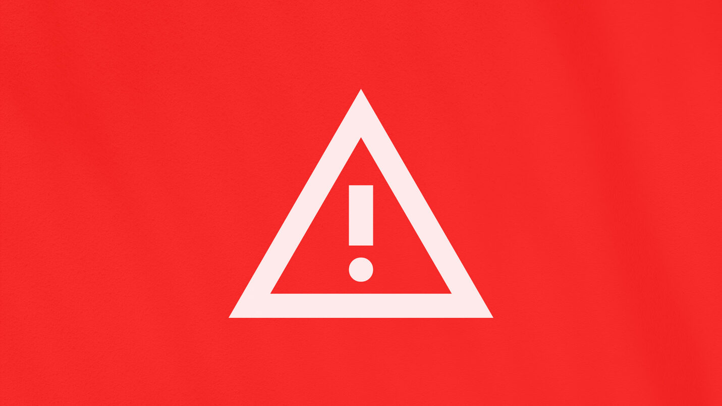 Fotografia prezintă un simbol de avertizare.