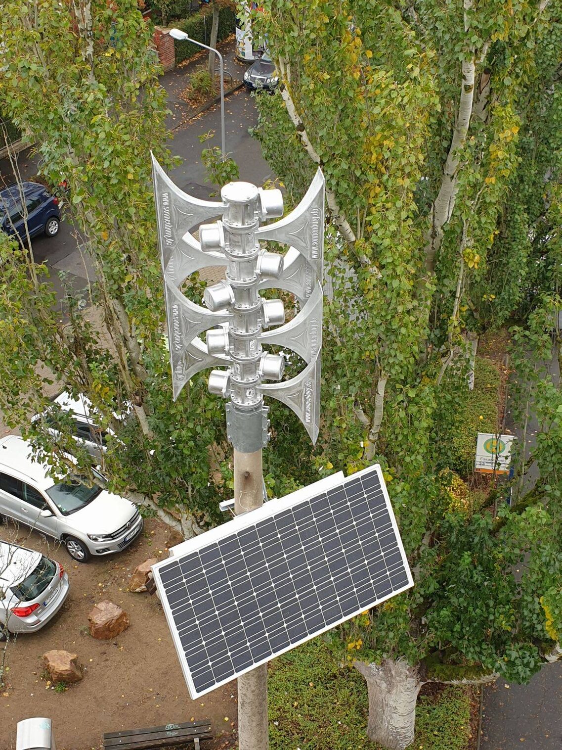 Moderne Sirene im Wiesbadener Stadtgebiet