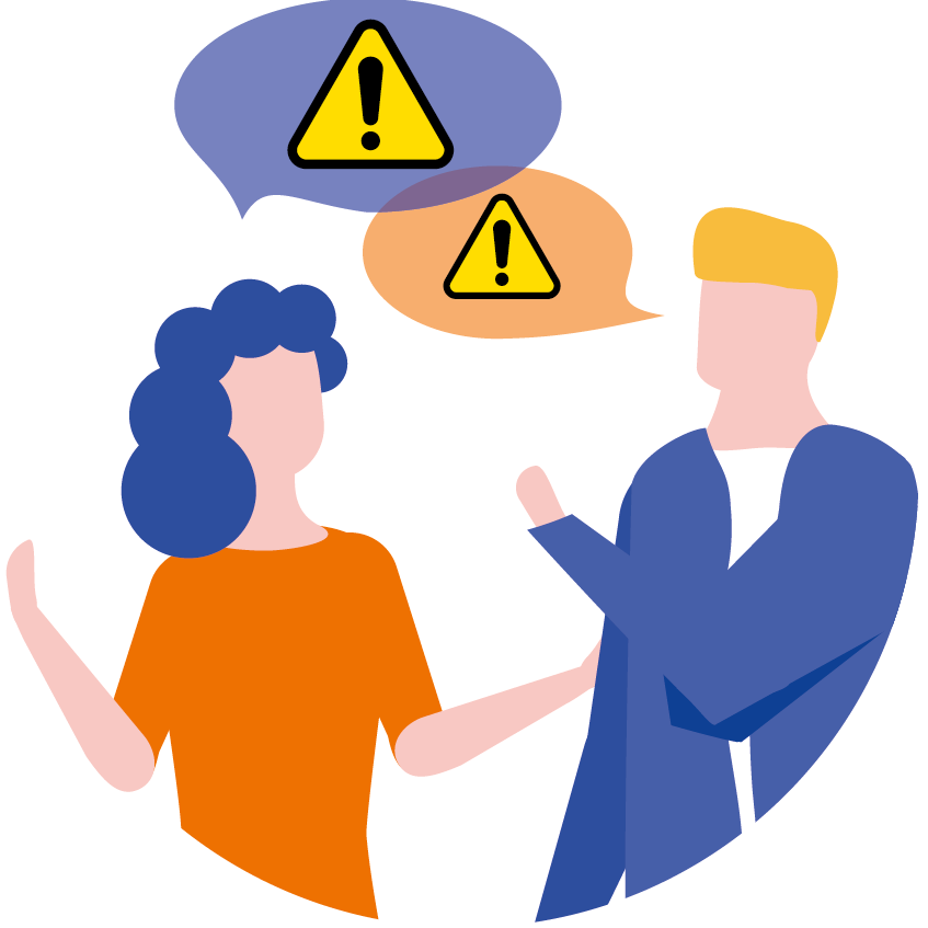 Warnmittel von Tür zu Tür