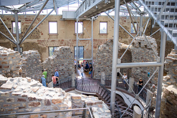 Будівля Jagdschloss Platte зсередини