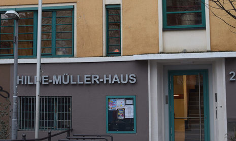 Die Frontansicht des Hilde-Müller-Haus im Rheingauviertel.