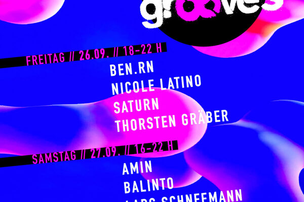 Plakat mit Programmauszugang der Bands