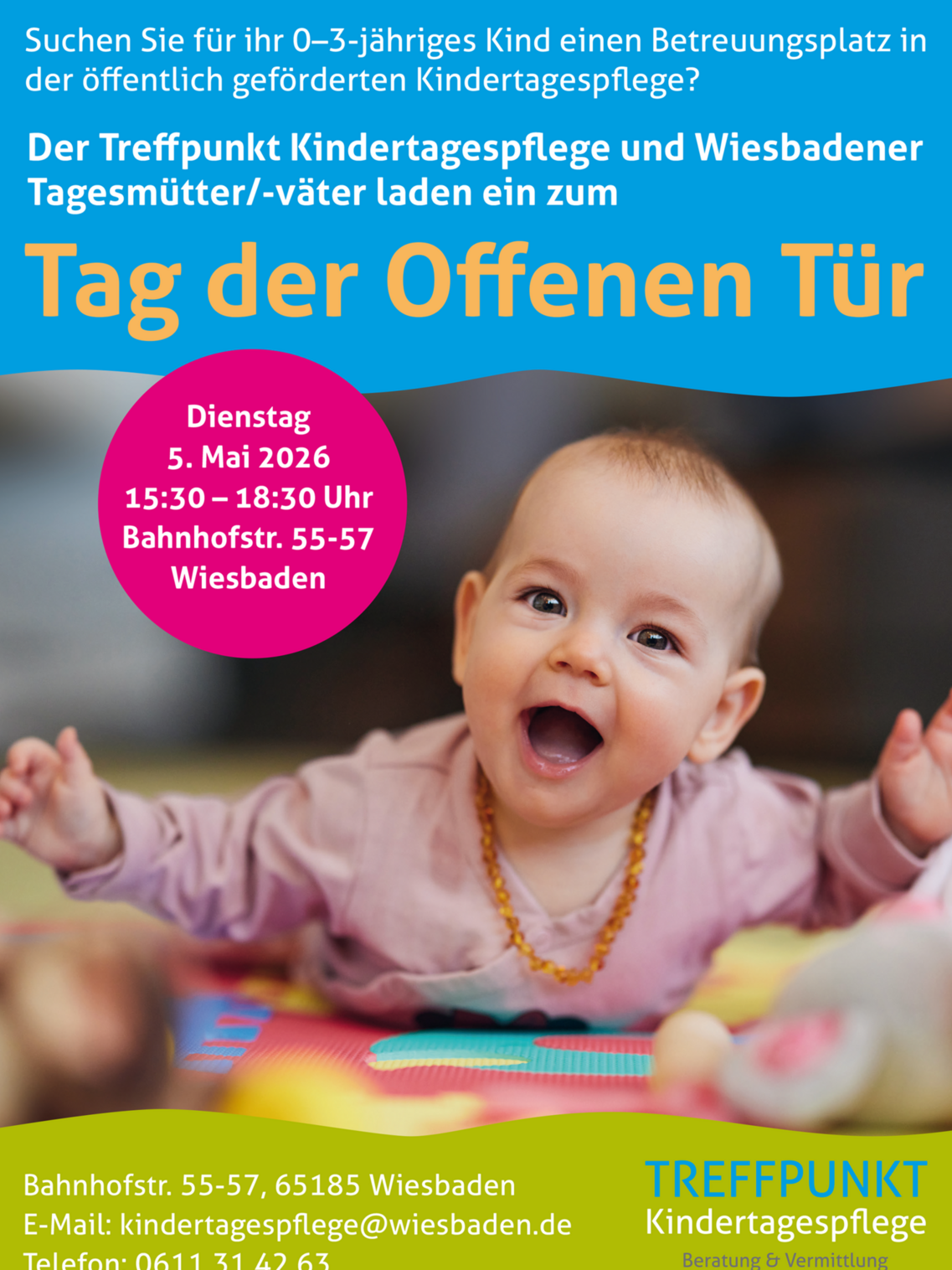 Poster: Oben Text, unten kleines kleines Kind.
