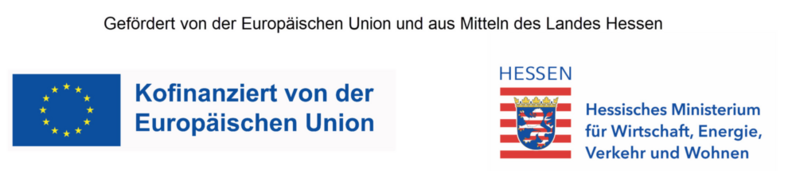 Gefördert von der Europäischen Union und und aus Mitteln des Landes Hessen