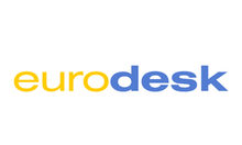 Die Eurodesk-Beratungsstelle kann helfen. Das gelb-blaue Logoi.