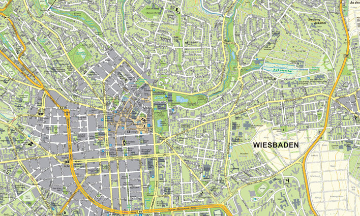 Karte Wiesbaden