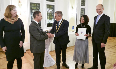 Preisträger 2023: Verleihung mit Mende, Löbcke und Obermayr