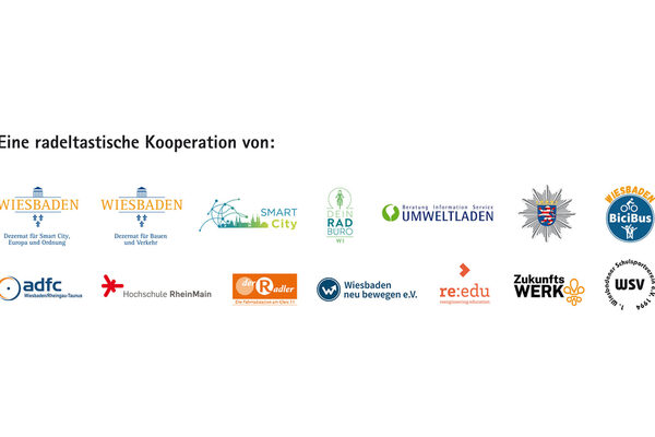Logos of all participating cooperation partners of the theme week fahrRAD
