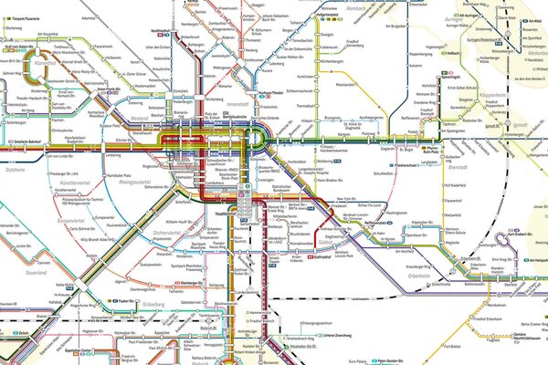 Darstellung des Basisnetzes - Streckenplan